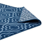 Modway - Frame Treillis marocain de transition Tapis de 5 pi l x 8 pi L - Bleu marocain et bleu clair-Haute densité / Tissé à la machine