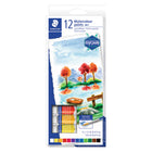 Staedtler – Peinture aquarelle, 12 mL, Couleurs assorties, Paquet de 12-Parfait pour les applications artistiques et artisanales