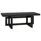 Hudson&Canal - Table basse rectangulaire Breslow 47" L - Grain noir-Un design transitionnel moderne pour votre salon, votre bureau et plus encore