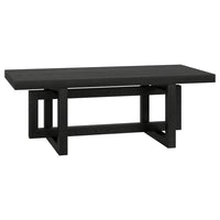 Hudson&Canal - Table basse rectangulaire Breslow 47" L - Grain noir-Un design transitionnel moderne pour votre salon, votre bureau et plus encore