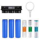 iSpring - WGB32BM Système de traitement d'eau domestique à 3 étapes avec filtre à sédiments, bloc de charbon actif et filtre réducteur de fer et de manganèse-Élimination des sédiments, de la poussière, de la rouille et de la saleté, jusqu’à 5 microns