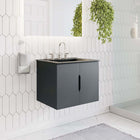 Modway - Vitality 24" Vanette de salle de bain - Gris Noir-Construction en MDF et panneau de particules