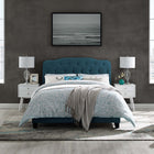Modway - Amelia Tissu rembourré Lit Queen, Azure-Tissu polyester doux pour tissu