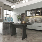Manhattan Comfort - Table à manger Coney 135 cm style mid-century moderne - Gris-Capacité d’accueil pour 6 personnes