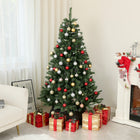 HOMCOM - Sapin de Noël artificiel de 6 pieds avec ouverture automatique - vert-Il est peu probable que les branches ignifuges prennent feu ou causent de graves dommages à la maison  