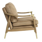 Modway - Langford Performance Velvet Fauteuil d’accent - Noyer taupe-Cadre en bois massif séché au four