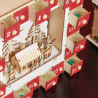 HOMCOM - Calendrier de l'Avent de Noël avec 24 tiroirs et lumières LED-Pré-assemblés pour plus de commodité, ce qui permet de gagner du temps lors de l'installation 
