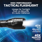Bell+Howell - Lampes torches tactiques étanches haute luminosité Taclight - Paquet de 3-5 modes d’éclairage: fort moyen faible stroboscope pour dissuasion sos pour urgences