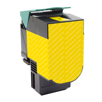 CIG - Cartouche de toner Lexmark C540H2YG/C540H1YG remise à neuf - Rendement élevé - Jaune-Jaune