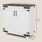 HOMCOM - Armoire de rangement au sol 31,1 po L - blanc-Faible émission de formaldéhyde grâce aux panneaux de particules de grade P2 