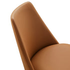 Modway - Lippa Salle à manger pivotante Cuir végane Fauteuil d’appoint - Black Tan-9