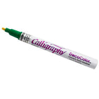Marvy Uchida - Marqueur de calligraphie à peinture opaque - pointe fine - vert - paquet de 5-L'encre ne s'efface pas de la plupart des surfaces pendant une longue période