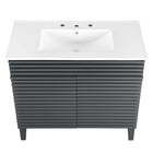 Modway - Render 36" Vanette de salle de bain - Gris blanc-Matchs non inclus