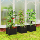 Outsunny - lot de 3 cages à tomates avec sacs de culture de 13,5 gallons-Montage rapide et facile avec toutes les pièces nécessaires incluses -aucun outil ou accessoire supplémentaire requis