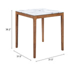 Zuo - Eva Counter Table - Blanc-6