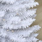 HOMCOM - Arbre de Noël artificiel illuminé 6 pi avec lumières LED blanc chaud-Se sépare en trois sections individuelles pour un rangement compact 