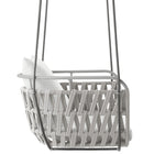 Modway - Kaliah Terrasse extérieure Aluminium Chaise à balançoire in Blanc gris clair-Boucle suspendue en acier inoxydable