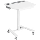 ShoppingAll - Chariot pneumatique de bureau pour ordinateur portable à hauteur réglable - blanc-Le bureau en bois d'une seule pièce mesure 71 cm x 50 cm / 28 " x 19,7", taille idéale pour s'adapter à presque toutes les tailles d'écran, d'ordinateur portable ou de tablette, avec claviers.