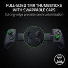 Razer - KISHI V3 PRO TG Manette Gaming-Boutons arrière de souris à double clic et gâchettes adhérentes: 4 boutons amovibles pour les surpasser tous. Profitez du même actionnement ultra-réactif que celui de nos meilleures souris de jeu grâce aux 2 boutons arrière intégrés aux poignées ergonomiques de la manette, surmontés de 2 gâchettes adhérentes pour un contrôle encore plus précis