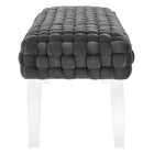 Modway - Prologue Tissé Performance Velvet Ottoman - Gris-Rembourrage en mousse dense