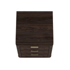 Manhattan Comfort - Table de nuit moderne Evelyn 20" à 3 tiroirs - Marron-20 po L x 20 po l x 24 po H