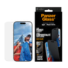 PanzerGlass - ClassicFit 2-Voies Protecteur d'écran de confidentialité iPhone 17/16 Pro avec EasyAligner-Le contenu de votre écran est pratiquement invisible pour tout le monde sauf pour vous