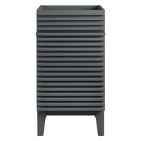 Modway - Render 18" Armoire de toilette de salle de bain (lavabo non inclus) - Gris-Style moderne du milieu du siècle