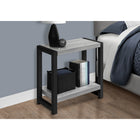 Monarch Specialties - 2082 Table D'Appoint - 22 po H/Gris/Metal Noir-6