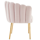 Modway - Sanna Chenal Touffé Performance Velvet Fauteuil - Rose-Glissements au pied sans marquer