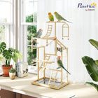 PawHut - Aire de jeux pour perroquet, perchoir avec jouets-Conception à quatre niveaux offrant un terrain de jeu amusant et enrichissant 