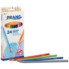 Prang - Crayons de couleur à grosse mine - couleurs assorties - paquet de 24-Le boîtier en bois véritable assure un affûtage constant et facile
