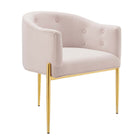 Modway - Savour Touffe Performance Velvet Chaise d’accent - Rose-Chaise d’accent touffée