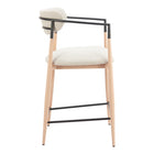 Zuo - Equinox Tabouret de comptoir - Oyster Gris/Naturel-Garantie limitée de 3 ans