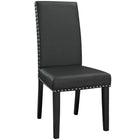 Modway - Parcel Restauration Imitation cuir Fauteuil d’appoint - Noir-Chaise d’accent moderne