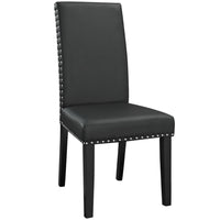 Modway - Parcel Restauration Imitation cuir Fauteuil d’appoint - Noir-Chaise d’accent moderne