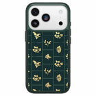 OtterBox - Étui Symmetry MagSafe avec Contrôle de la Caméra pour iPhone 17 Pro - Vert floraison dorée-Technologie intégrée conçue pour prendre en charge une interaction transparente avec le contrôle de la caméra