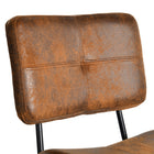 Homy Casa - Tabourets de Bar Industriels 26" avec Tissu Suédine Vintage et Cadre Métallique Noir - Paquet de 4-Hauteur idéale: Hauteur de siège de 26,7" s'adapte à la plupart des tables et îlots de cuisine.