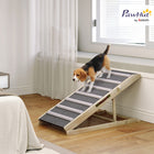 PawHut - Rampe pour chien pliable 14 po-20 po H pour canapé, avec tapis antidérapant-Réglable à une hauteur de 13,8 po / 16,9 po / 18,5 po / 19,7 po (35/43/47/50 cm), s’adapte parfaitement à votre lit, canapé ou voiture 