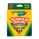 Crayola - Crayons de cire triangulaires - Assortiment de couleurs - Paquet de 8-Leur forme unique favorise la prise triangulaire et guide les petits doigts pour réaliser des dessins mieux définis