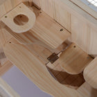 PawHut - Cage pour hamster 24 po, habitat à 2 niveaux pour petits animaux - bois naturel-Couleur : Bois naturel 
