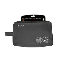 Valise de voyage TUCCI Italie - Sac d’accessoires numériques - Gris-Design élégant et compact - parfait pour les déplacements organisés et les trajets quotidiens