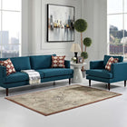Modway - Hester Vintage turc orné Tapis de 5 pi l x 8 pi L - Brun beige et noyer-Tissage serré à poil bas