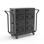 Luxor - Chariot de recharge modulaire pour 40 appareils (4 armoires) avec double chariot et alimentation CA-Les compartiments rembourrés protègent les appareils contre les égratignures