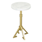 Zuo - Maurice Table d’appoint - Blanc/Or-Couleur: Blanc/Or