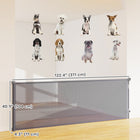PawHut - Barrière pour chien rétractable, s’étend jusqu’à 122 po de large-Montage à vis offrant une grande stabilité 
