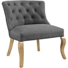 Modway - Royal Tissu rembourré Fauteuil - Gris-Fauteuil club vintage sans accoudoir