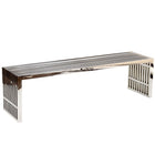 Modway - Gridiron Bancs Ensemble de 3 - Argent-Pour un usage intérieur
