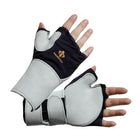 IMPACTO® 704-10 X-GR Paire Gant Antichocs avec support de poignet suédé, sans doigts, coussinet gel paume/pouce, nylon-1
