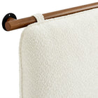 Modway - Anela Fixé au mur Chenille recouverte Tête de lit Queen, Noyer à la crème-7