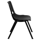 Flash Furniture - Chaise coquille noire ergonomique et empilable de la série HERCULES avec hauteur de siège de 16 po.-Quantité de pile: 15